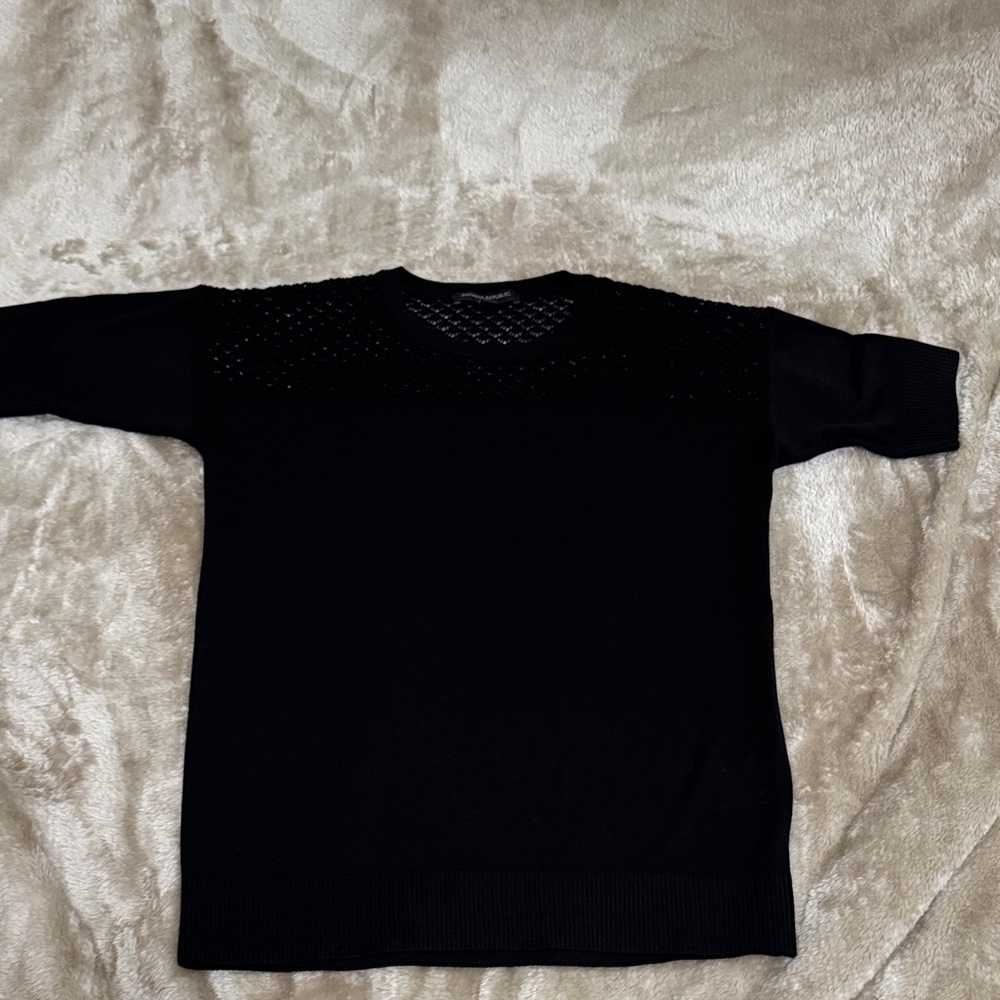 Express Black Knit Blouse